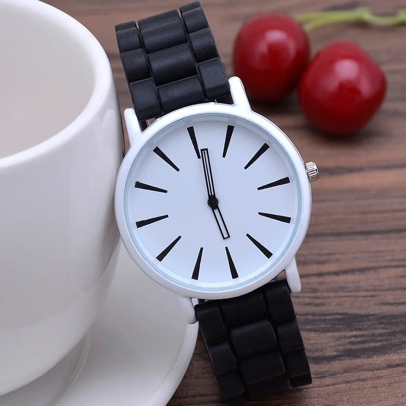 Silicone Watch Bands Strap with Rubber Replacement and Minimalist Dial - Image 10