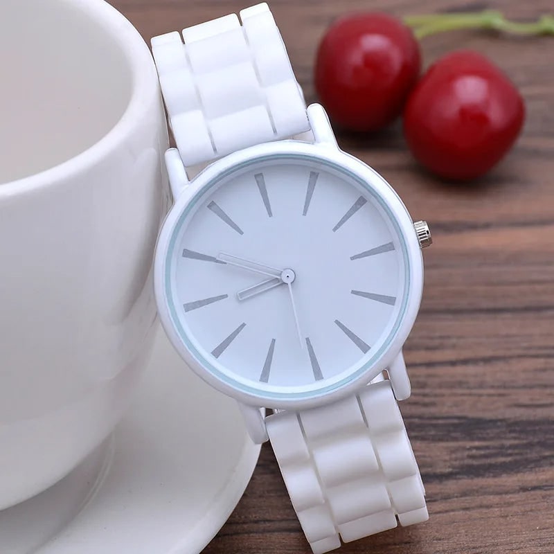 Silicone Watch Bands Strap with Rubber Replacement and Minimalist Dial - Image 9