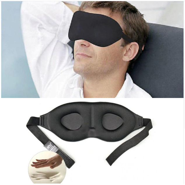 Sleep Mask Eye Cover for Sleeping with 3D Contoured Memory Foam and Adjustable Strap - Image 2