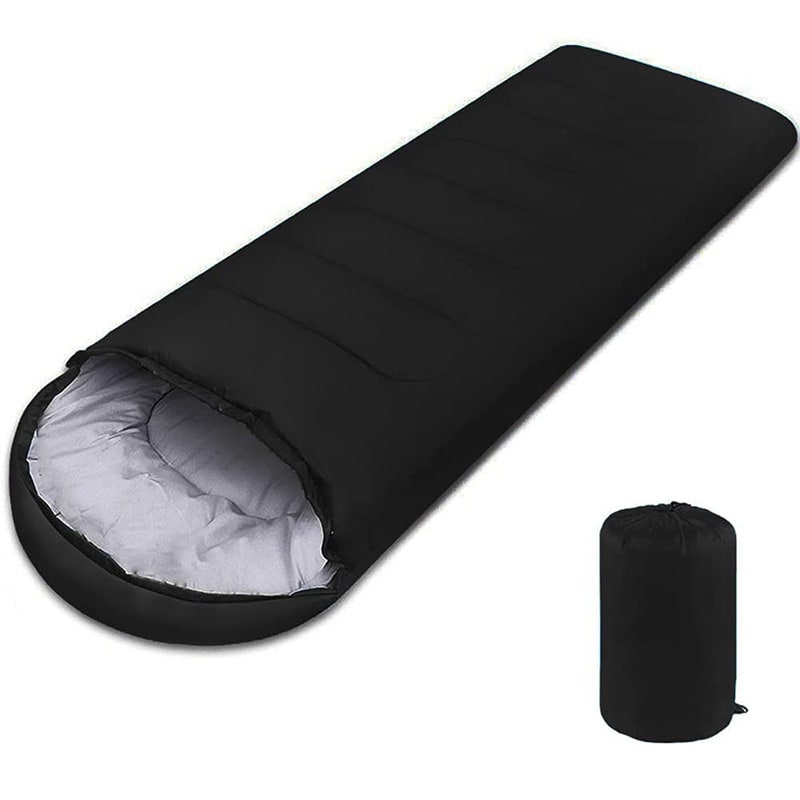 Sleeping Bag Nap Sack with Hood and Two-Way Zipper for Camping Travel Ultralight Quilt - Image 5