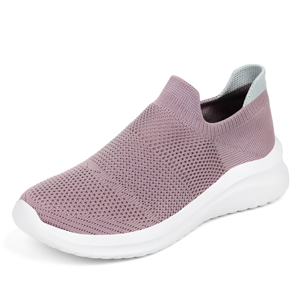 Slip on Sneakers Women Mesh Cushioned Breathable Knit Walking Shoes - Image 10