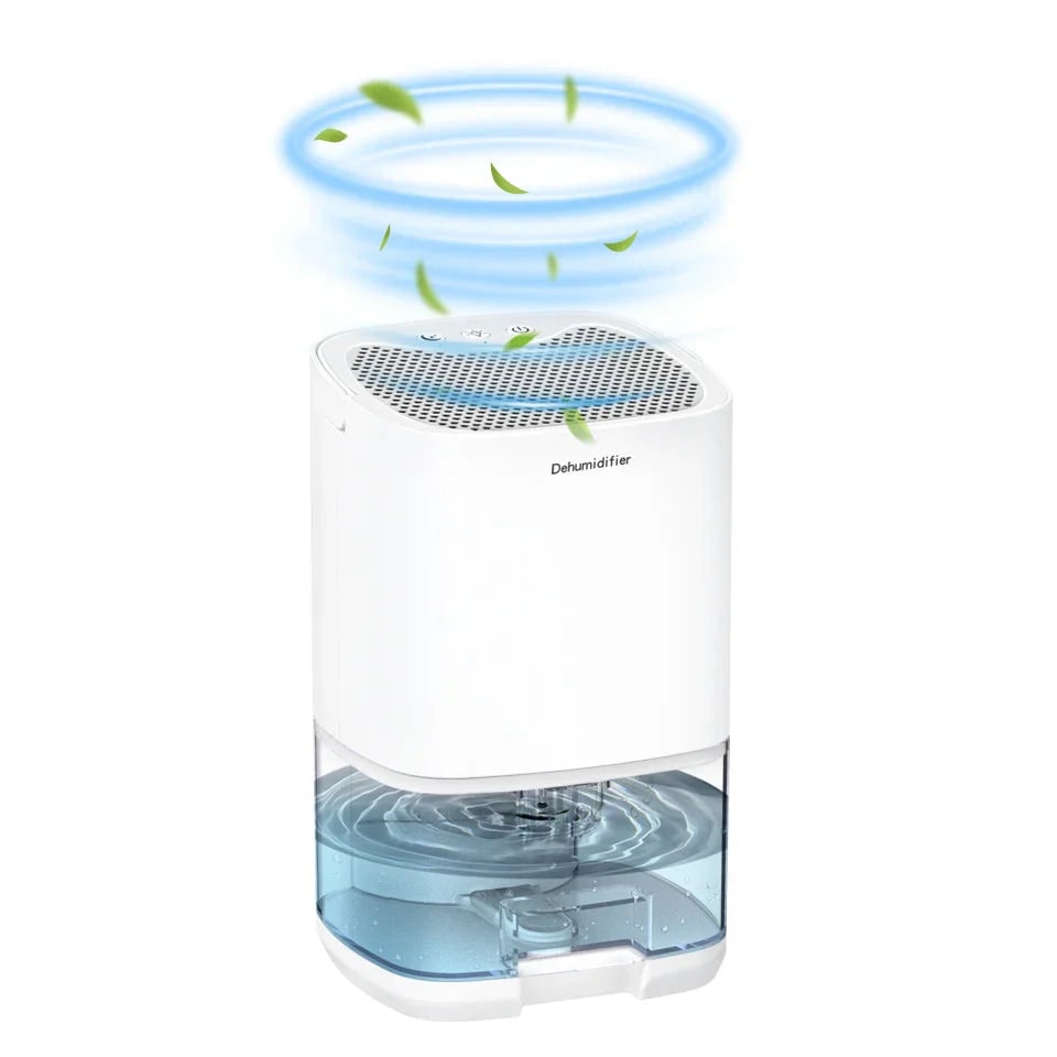 Small Dehumidifier for Bedroom and Room with 1000ml Tank Night Light and Air Purifier - Image 1