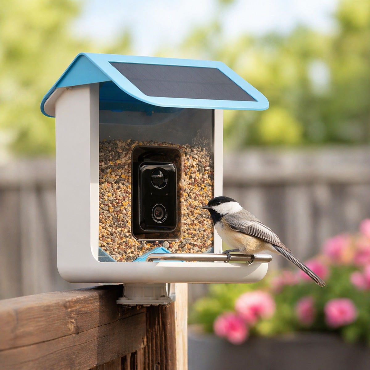 Smart Bird Feeder Camera Solar Powered WIFI Waterproof Outdoor With Video - Image 1
