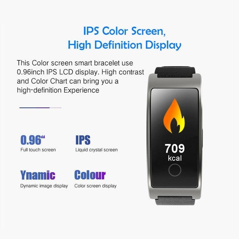 Smartwatch Fitness Tracker Watch Activity Leather Waterproof Heart Rate - Image 5