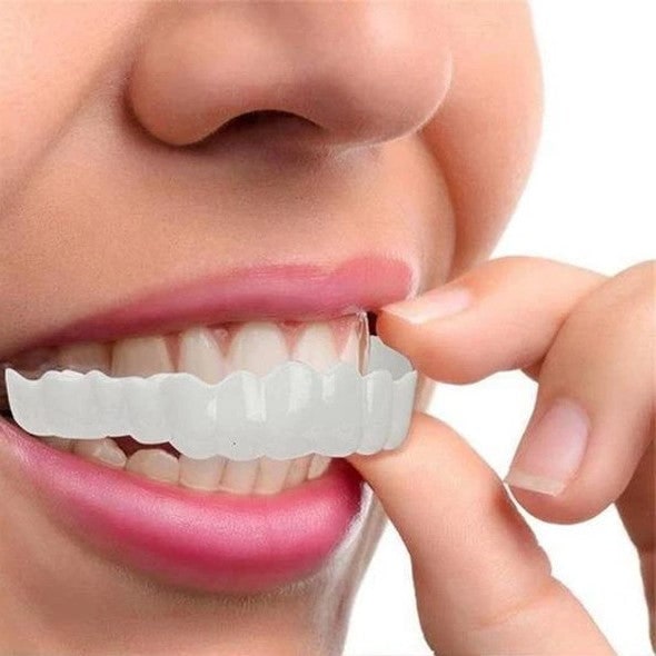 Snap on Veneers Cosmetic Dental Temporary Flexible Plastic Upper Lower - Image 8