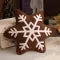 Snowflake Throw Pillow with Plush Sherpa Fabric and Tufted Embroidered Design - Image 11