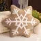 Snowflake Throw Pillow with Plush Sherpa Fabric and Tufted Embroidered Design - Image 8