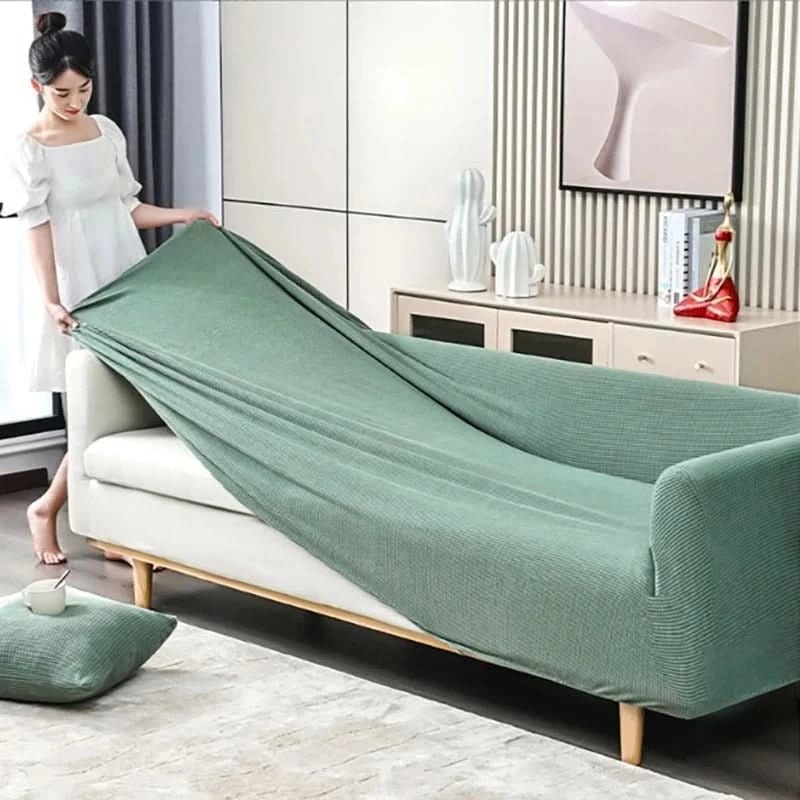 Sofa Cover Slipcover for Couch with Ribbed Jacquard and Non-Slip Backing Cat Protector - Image 5