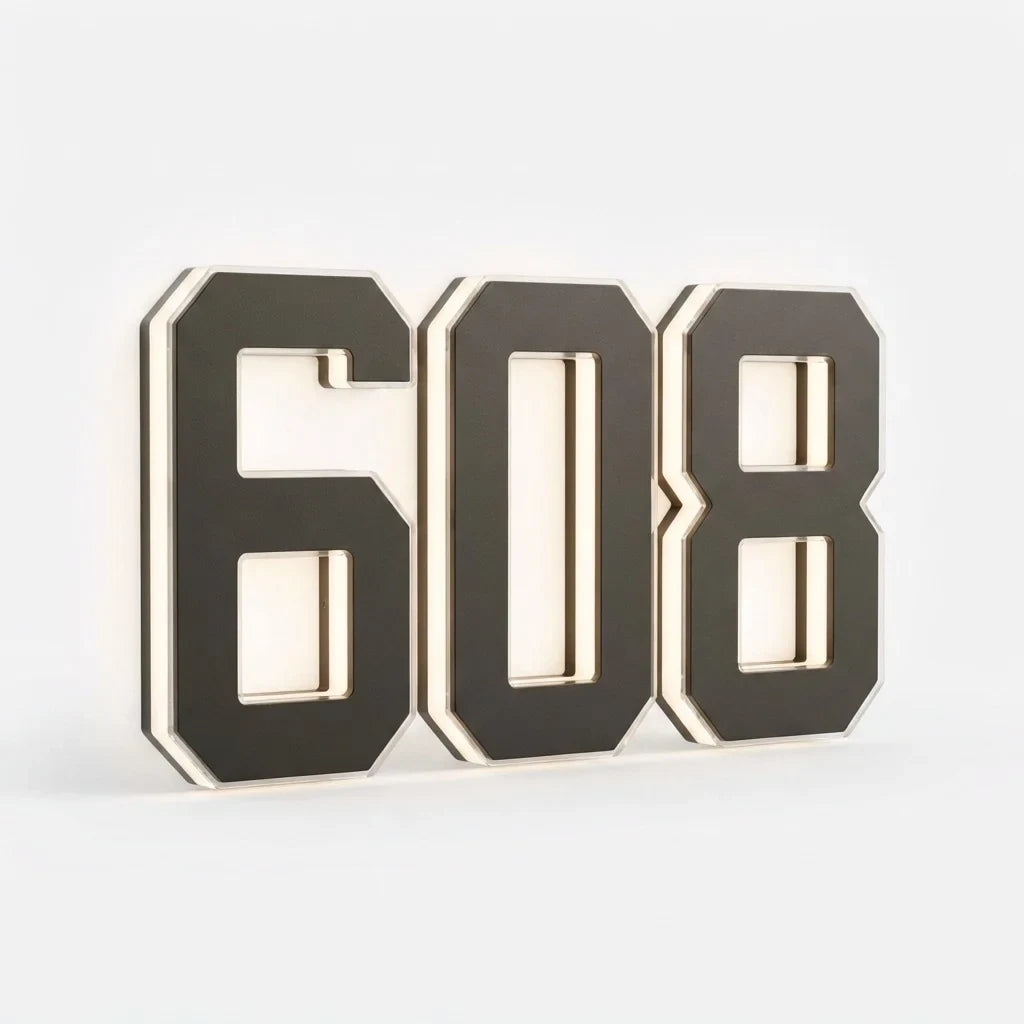 Solar House Numbers with LED Backlit Automatic Dusk Lighting and Powered Address Sign - Image 19