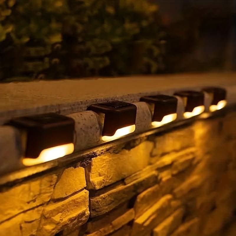 Solar LED Outdoor Lights Pathway Fence Deck Stairs Waterproof Wireless Step - Image 1