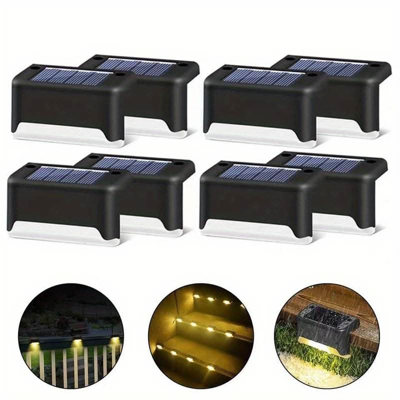 Solar LED Outdoor Lights Pathway Fence Deck Stairs Waterproof Wireless Step - Image 2