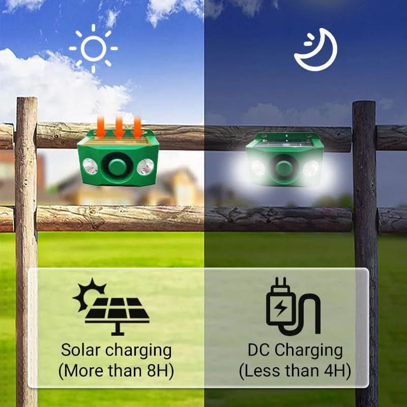 Solar Mouse and Rodent Repellent with LED Lights and Alarm for Outdoor Gardens - Image 5