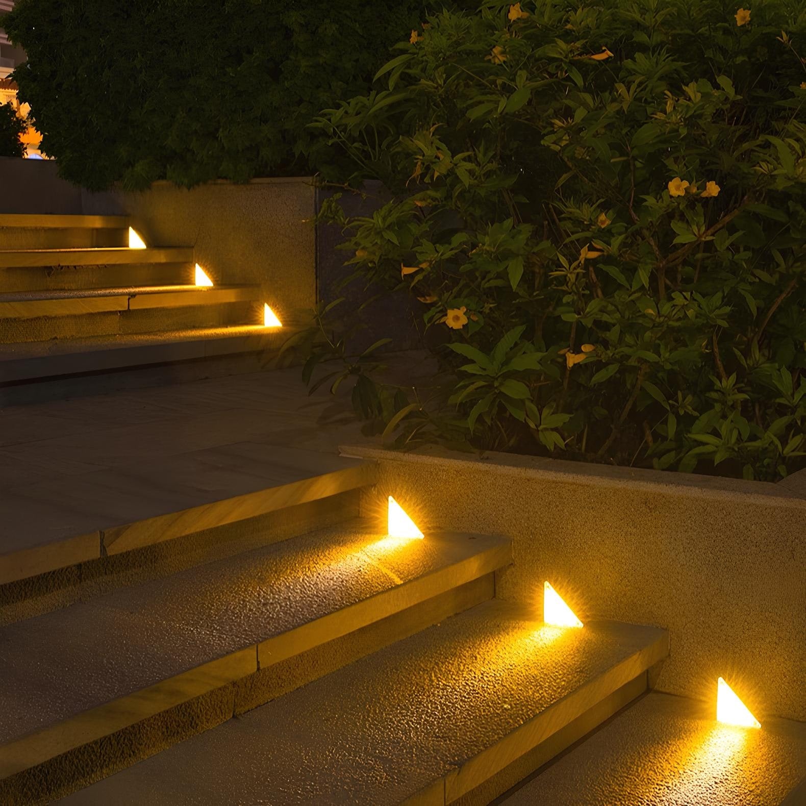 Solar Outdoor Lighting Deck Lights Step Waterproof LED Triangular Stair - Image 10
