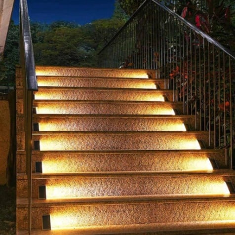 Solar Outdoor Lighting Deck Lights Step Waterproof LED Triangular Stair - Image 2
