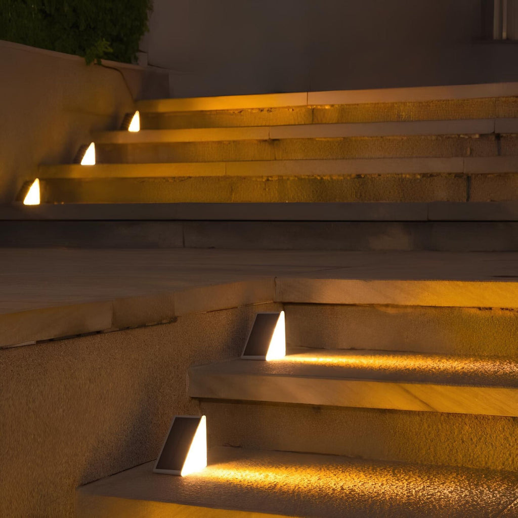 Solar Outdoor Lighting Deck Lights Step Waterproof LED Triangular Stair - Image 7