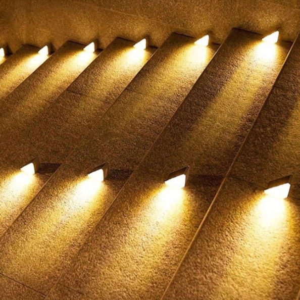 Solar Outdoor Lighting Deck Lights Step Waterproof LED Triangular Stair - Image 8
