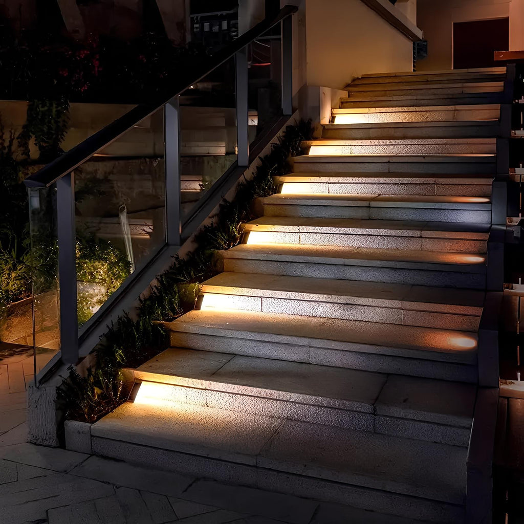 Solar Outdoor Lighting Deck Lights Step Waterproof LED Triangular Stair - Image 9