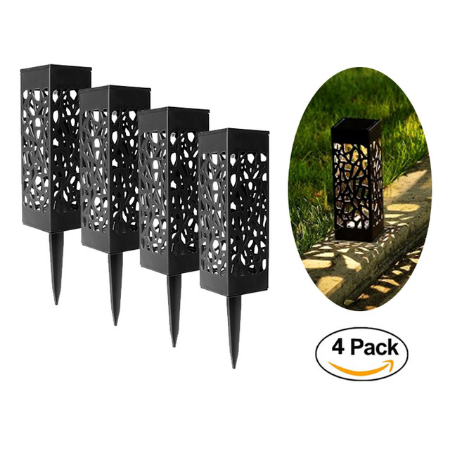 Solar Pathway Lights with Hollow Lattice Design for Garden Lawn and Landscape Outdoor Lighting - Image 2