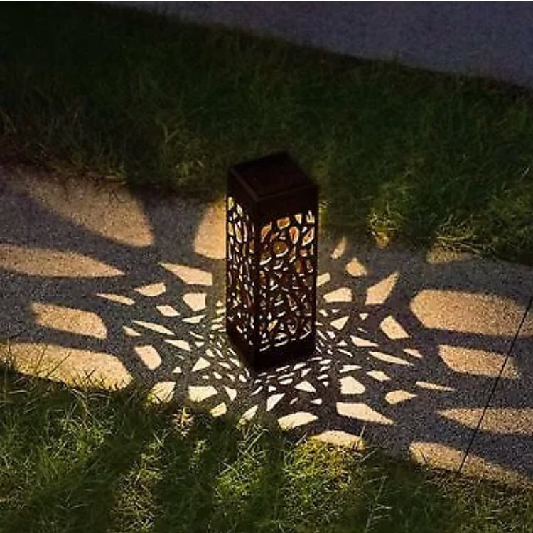 Solar Pathway Lights with Hollow Lattice Design for Garden Lawn and Landscape Outdoor Lighting - Image 3