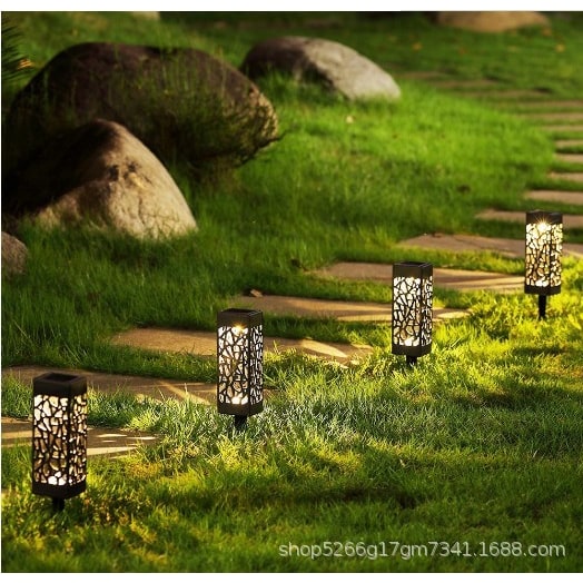Solar Pathway Lights with Hollow Lattice Design for Garden Lawn and Landscape Outdoor Lighting - Image 6