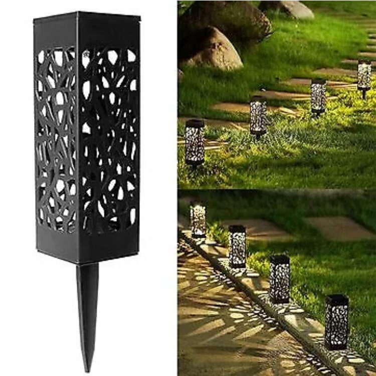 Solar Pathway Lights with Hollow Lattice Design for Garden Lawn and Landscape Outdoor Lighting - Image 8