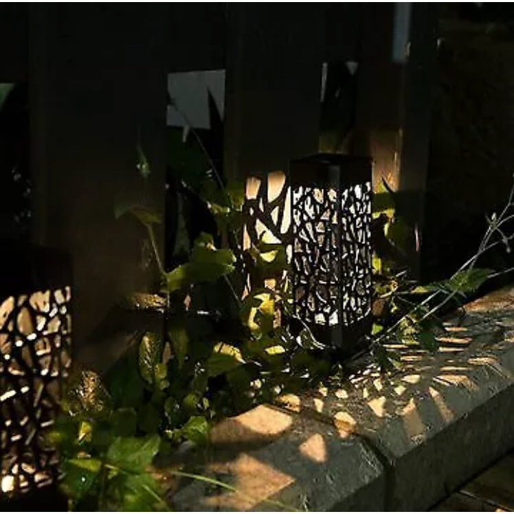 Solar Pathway Lights with Hollow Lattice Design for Garden Lawn and Landscape Outdoor Lighting - Image 9
