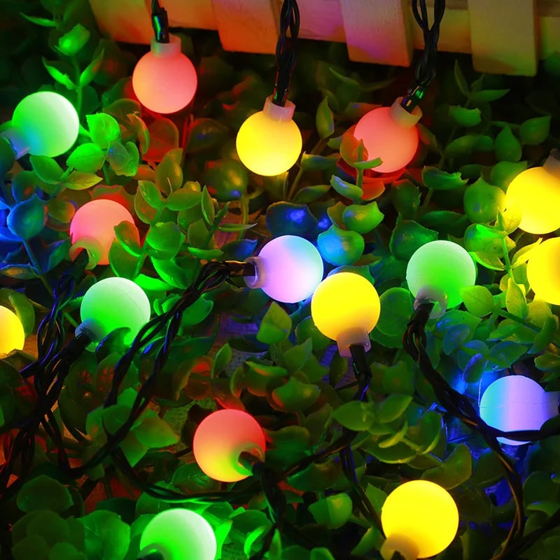Solar String Lights Outdoor with Frosted Globe Bulbs and Powered Yard Lighting Exterior - Image 4