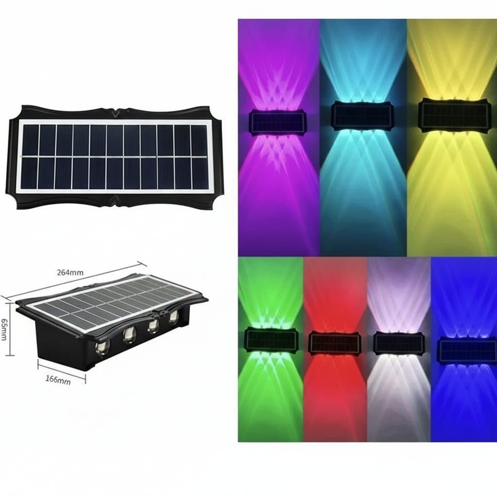 Solar Wall Lights Outdoor with Up and Down Lighting Weatherproof Powered Exterior - Image 11