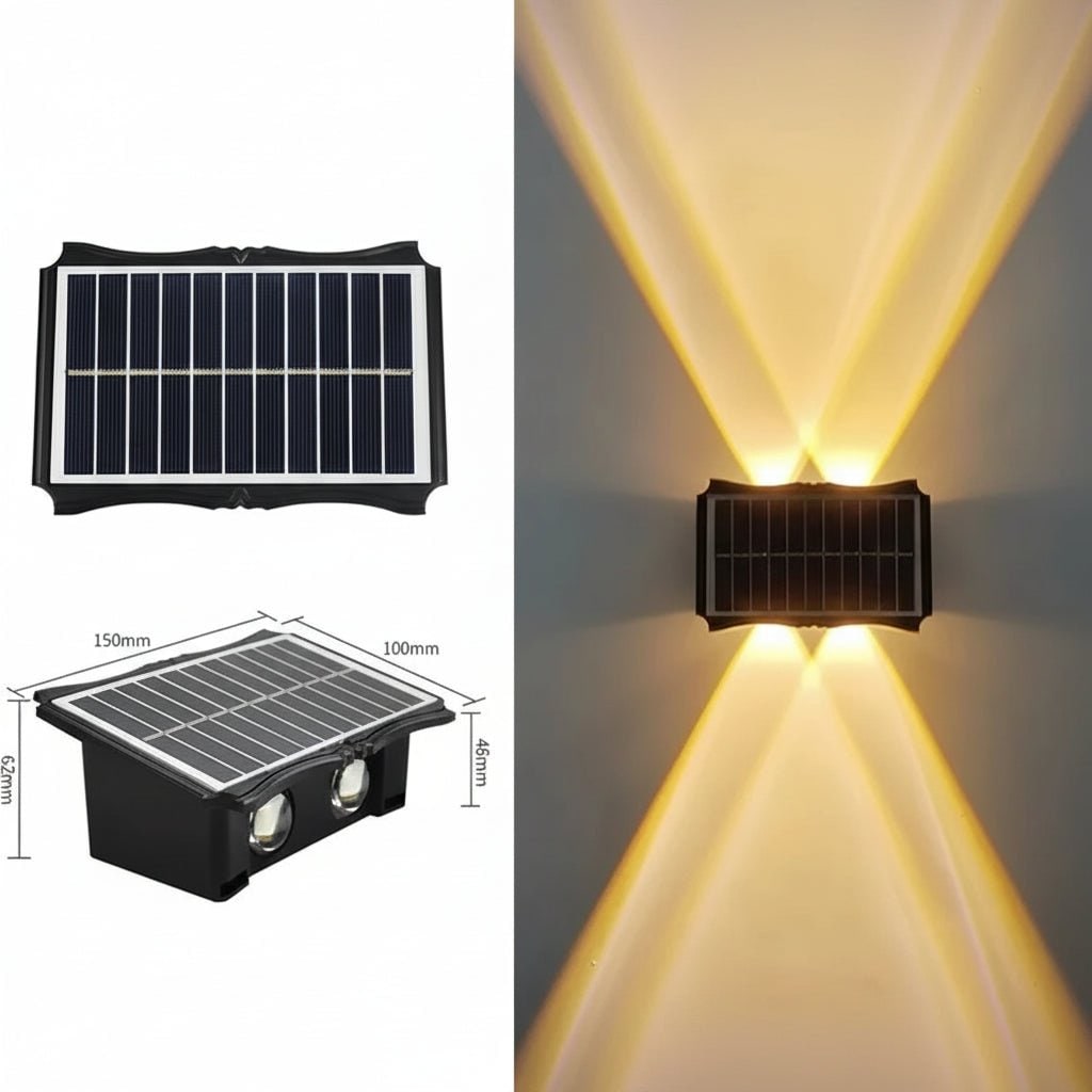 Solar Wall Lights Outdoor with Up and Down Lighting Weatherproof Powered Exterior - Image 15
