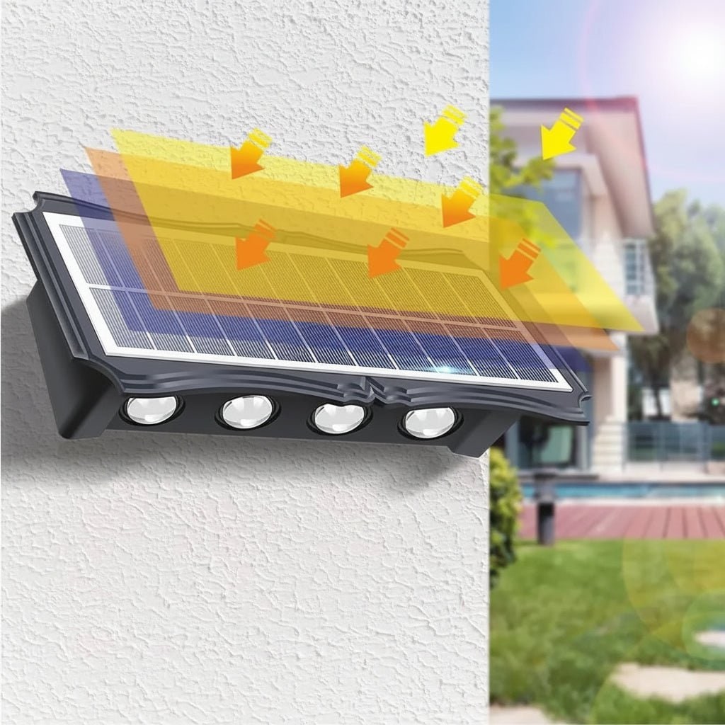 Solar Wall Lights Outdoor with Up and Down Lighting Weatherproof Powered Exterior - Image 5