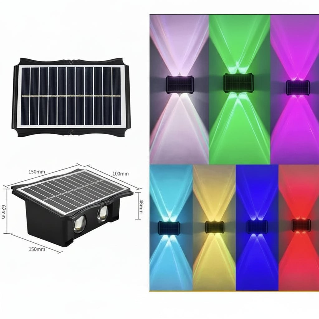 Solar Wall Lights Outdoor with Up and Down Lighting Weatherproof Powered Exterior - Image 8