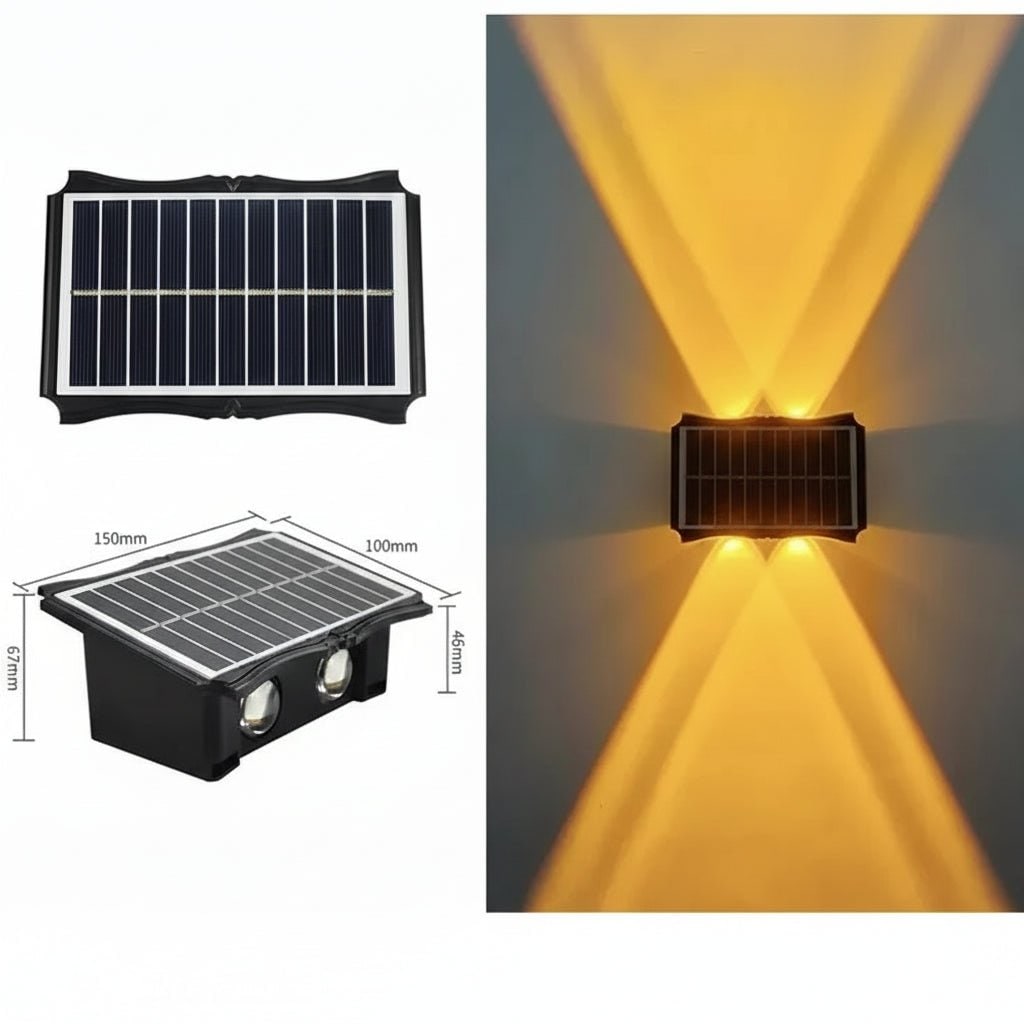 Solar Wall Lights Outdoor with Up and Down Lighting Weatherproof Powered Exterior - Image 9