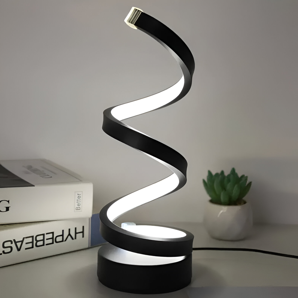 Spiral LED Table Lamp with Adjustable Color Temperature for Desk and Dining Room - Image 4