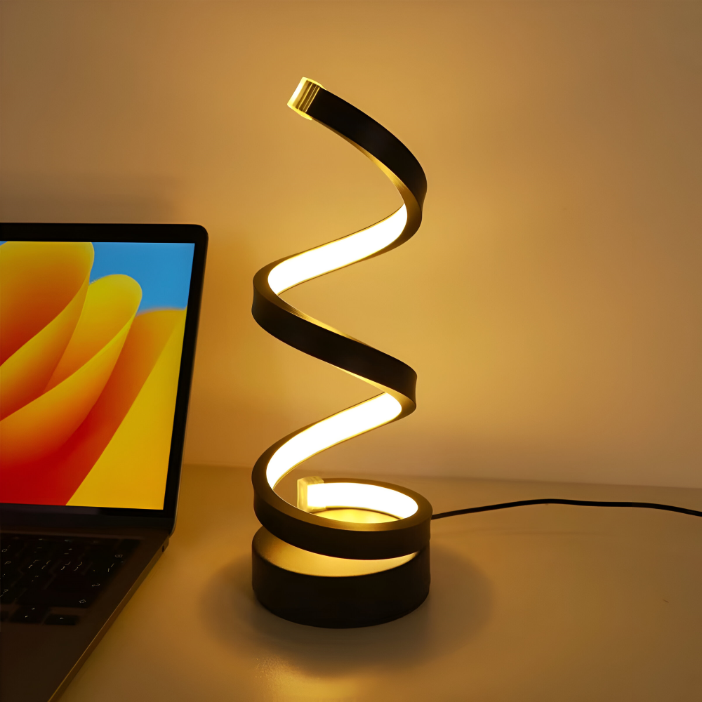 Spiral LED Table Lamp with Adjustable Color Temperature for Desk and Dining Room - Image 5