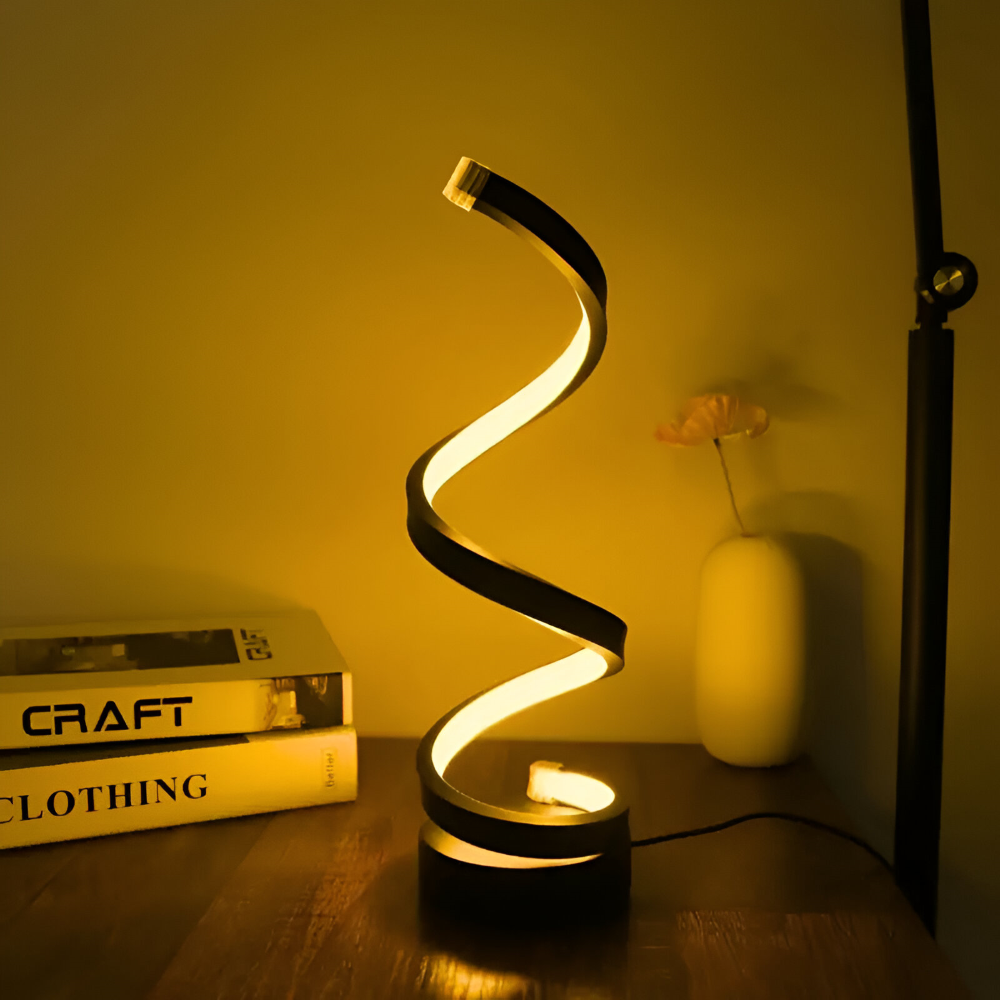 Spiral LED Table Lamp with Adjustable Color Temperature for Desk and Dining Room - Image 6