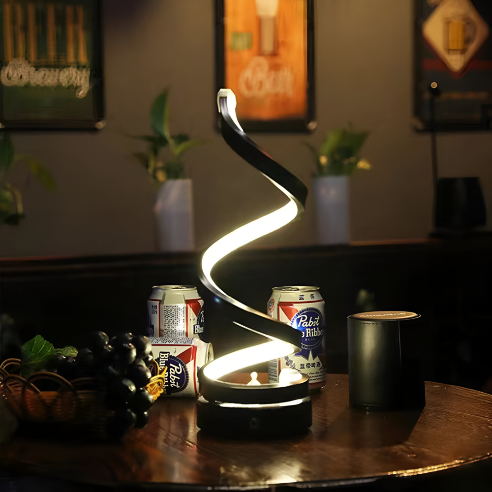 Spiral LED Table Lamp with Adjustable Color Temperature for Desk and Dining Room - Image 8