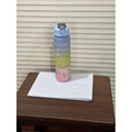 Sports Water Bottle Motivational Time Markings Frosted Flip Top Portable Tracker - Image 13