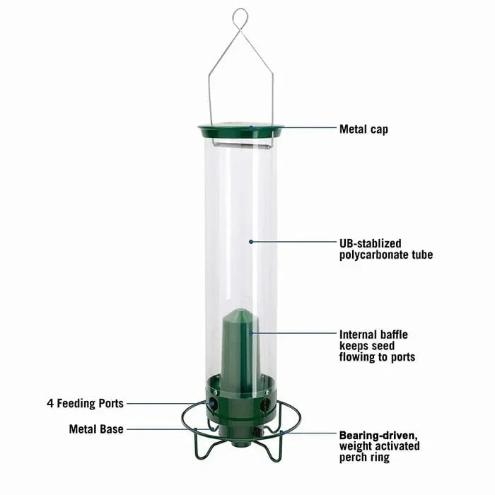 Squirrel Proof Bird Feeder with Weight Activated Spinning Perch and Anti Guard - Image 7