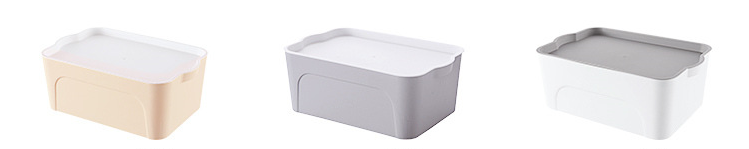 Stackable Plastic Storage Bin and Container with Lid Integrated Handles and Nestable Design - Image 2