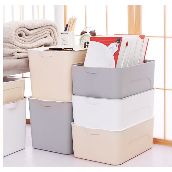Stackable Plastic Storage Bin and Container with Lid Integrated Handles and Nestable Design - Image 3