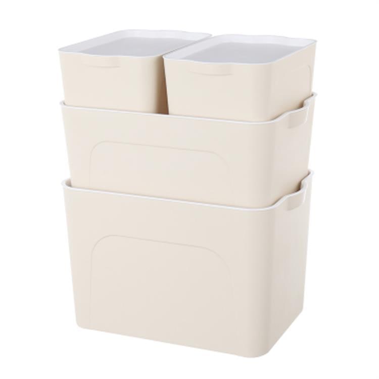 Stackable Plastic Storage Bin and Container with Lid Integrated Handles and Nestable Design - Image 4