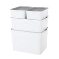Stackable Plastic Storage Bin and Container with Lid Integrated Handles and Nestable Design - Image 7