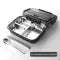 Stainless Steel Bento Lunch Box with Airtight Lid Compartments and Included Utensils - Image 2