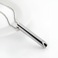 Stainless Steel Breathing Necklace for Stress Relief and Anxiety with Hollow Tube Pendant - Image 4