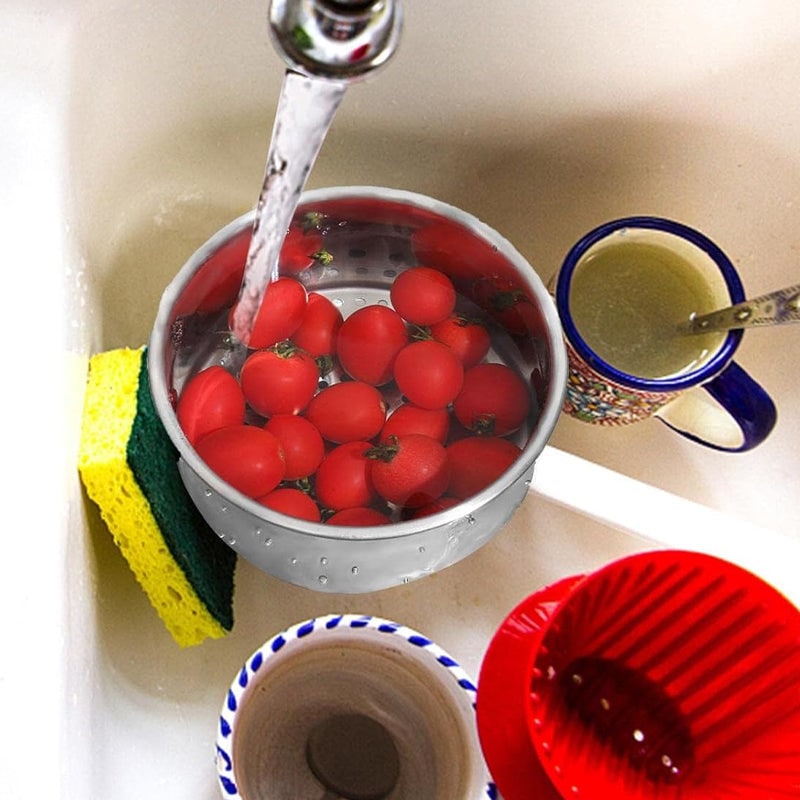 Stainless Steel Sink Strainer Basket with Drain Filtration and Faucet Hook Floor - Image 7