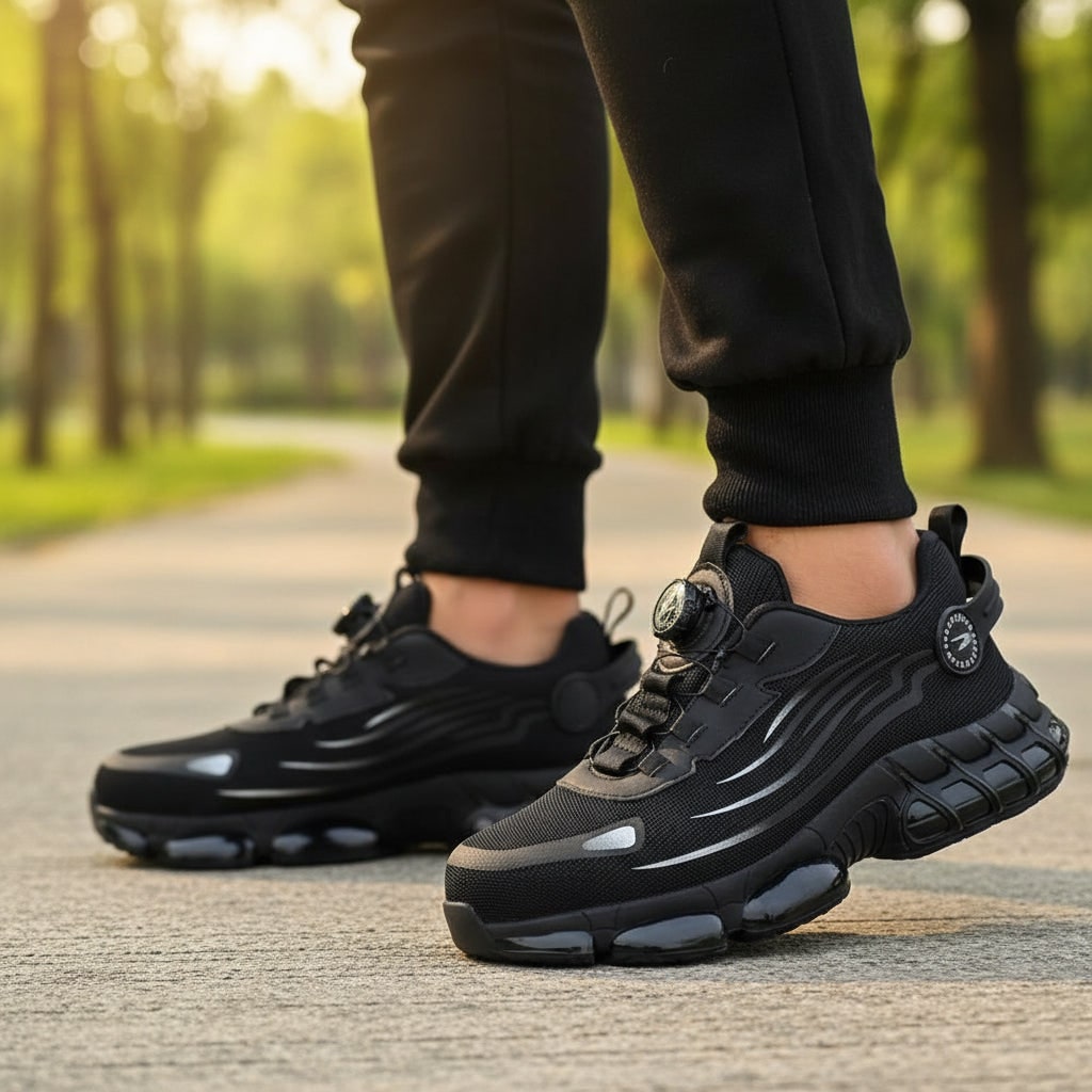 Steel Toe Shoes Lightweight Sneakers Breathable Mesh Slip Resistant Athletic - Image 2