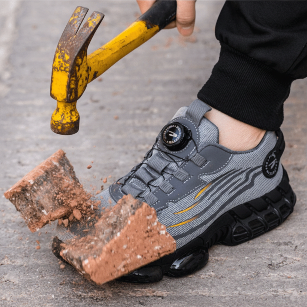 Steel Toe Shoes Lightweight Sneakers Breathable Mesh Slip Resistant Athletic - Image 4