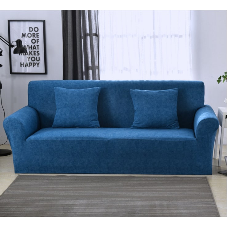 Stretch Sofa Cover Fitted Three Seater Slipcover with Elastic Design and Floral Print - Image 7