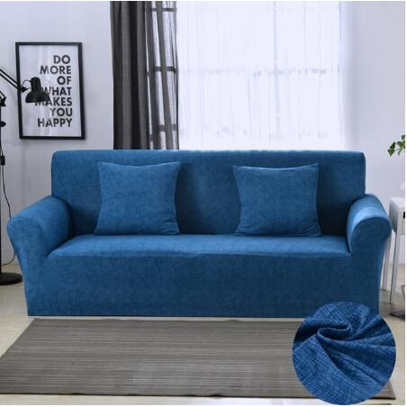 Stretch Sofa Cover with Elastic Slipcover and Matching Pillowcases for Pet Protection Protector - Image 1