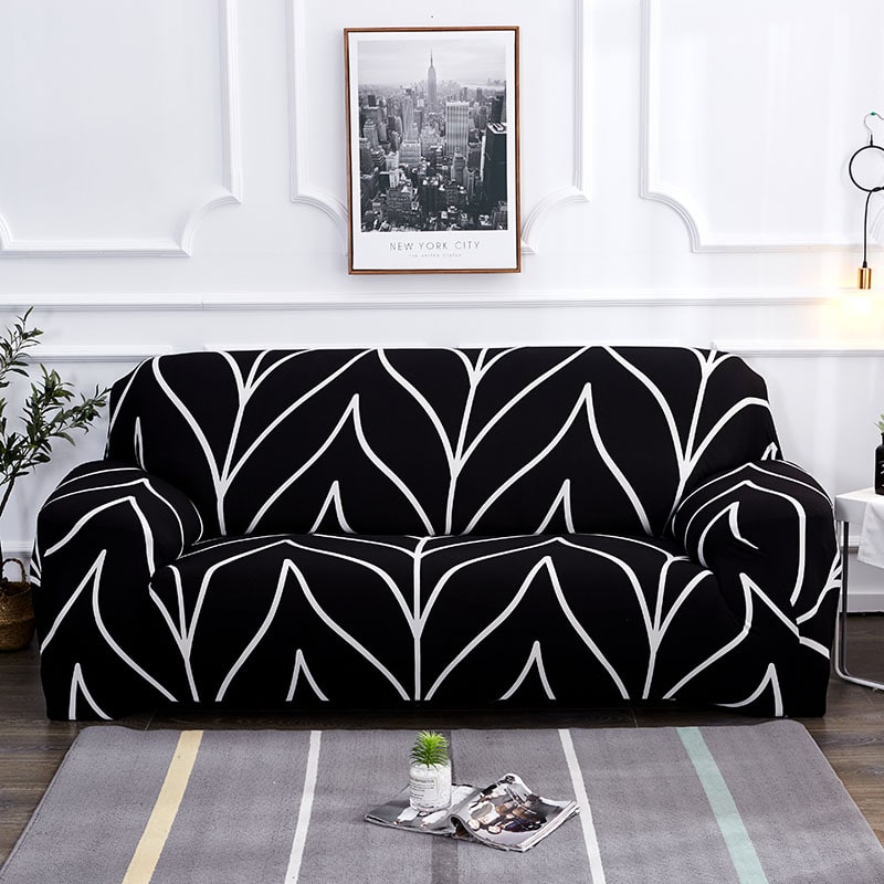 Stretch Sofa Cover with Elastic Slipcover and Matching Pillowcases for Pet Protection Protector - Image 14